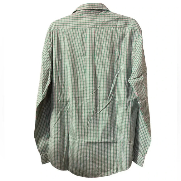 RALPH LAUREN MENS GREEN & PINK PLAID BUTTON DOWN SHIRT - Picture 2 of 5